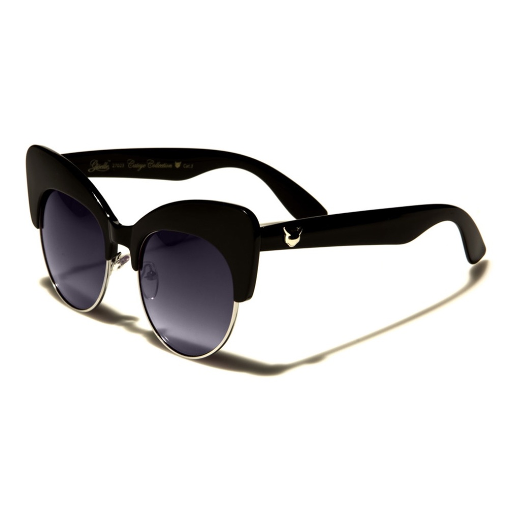 Cat Eye Oversize Sunglasses Black